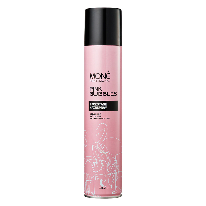MONE PROFESSIONAL Лак для объема и укладки волос средней фиксации Pink Bubbles – фото 1