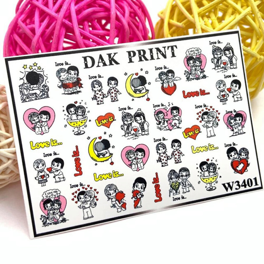 DAK PRINT Слайдер-дизайн для ногтей W3401 – фото 2