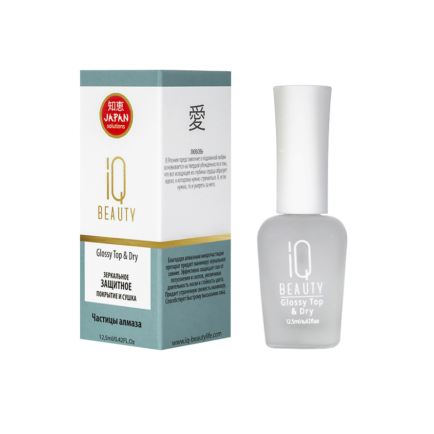 IQ BEAUTY Зеркальное защитное покрытие и сушка Glossy Top & Dry – фото 2