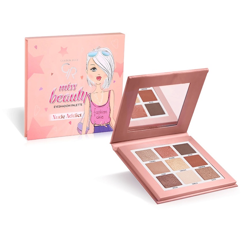 GOLDEN ROSE Палетка теней для макияжа глаз серии Miss Beauty Eyeshadow Palette Nude Addict – фото 2
