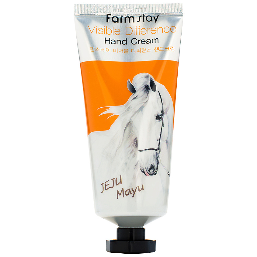 FARMSTAY Крем для рук с лошадиным маслом Visible Difference Hand Cream Jeju Mayu – фото 1