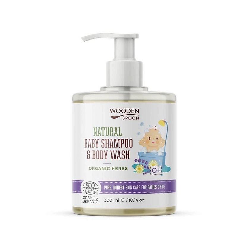 WOODEN SPOON Шампунь и гель для душа 2в1 для детей с экстрактом трав Organic Herbs – фото 2