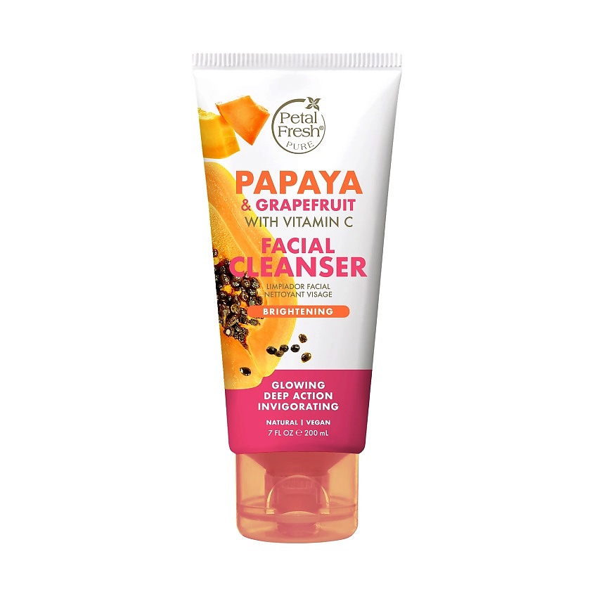 PETAL FRESH Гель для умывания придающий сияние коже лица с экстрактом папайи и грейпфрута – фото 1