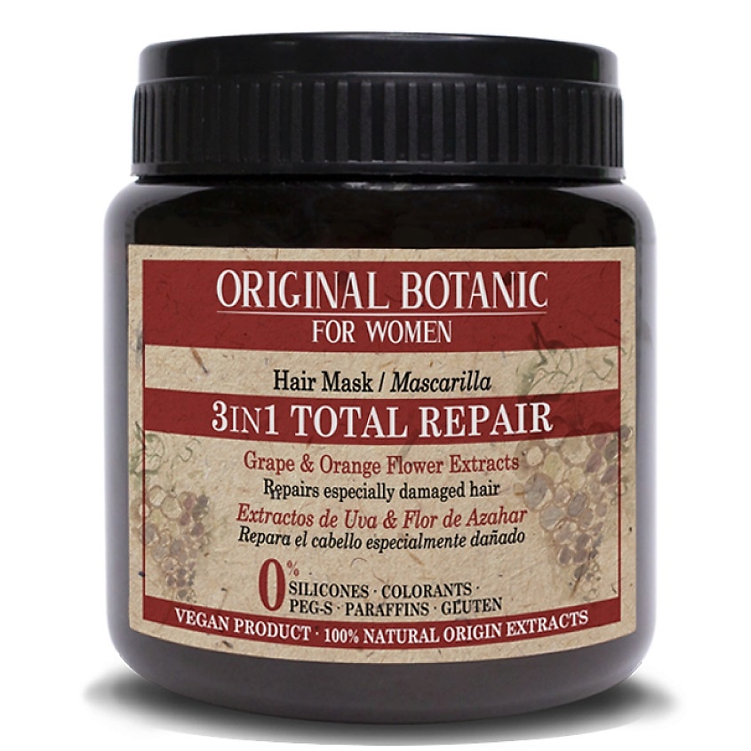 ORIGINAL BOTANIC Маска для волос восстанавливающая 3-в-1 Total Repair Hair Mask 3 In 1 – фото 1