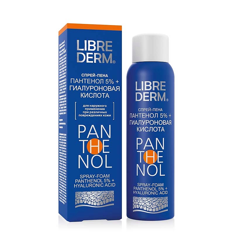 LIBREDERM Пантенол спрей с гиалуроновой кислотой Spray - Foam Panthenol 5 % + Hyaluronic Acid – фото 2