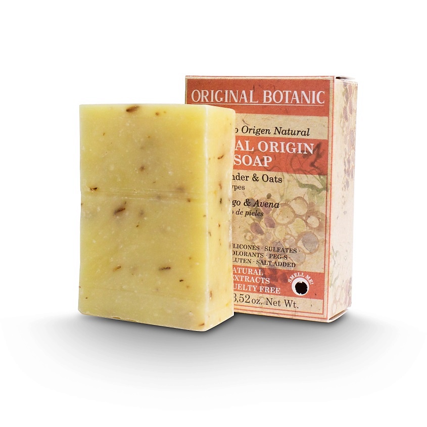 ORIGINAL BOTANIC Мыло кусковое натуральное Лаванда и Овес Natural Origin Solid Soap With Lavender & Oats – фото 1
