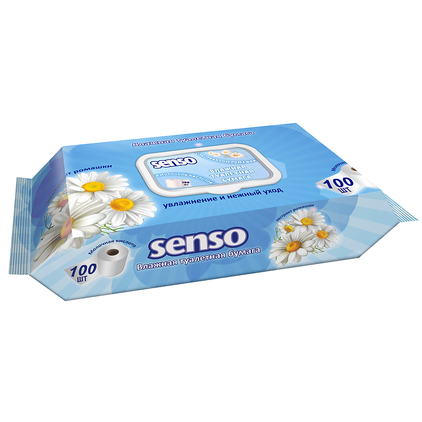 SENSO BABY Влажная туалетная бумага с экстрактом ромашки – фото 1