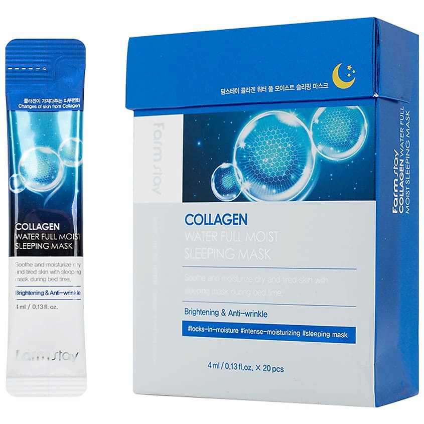 FARMSTAY Маска для лица ночная с коллагеном Collagen Water Full Moist Sleeping Mask – фото 1