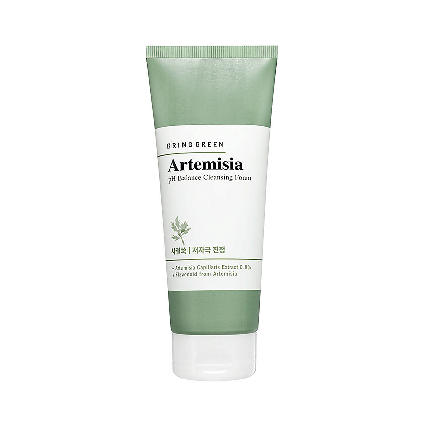 BRING GREEN Пенка для умывания регулирующая pH кожи с полынью Artemisia pH Balance Cleansing Foam – фото 1