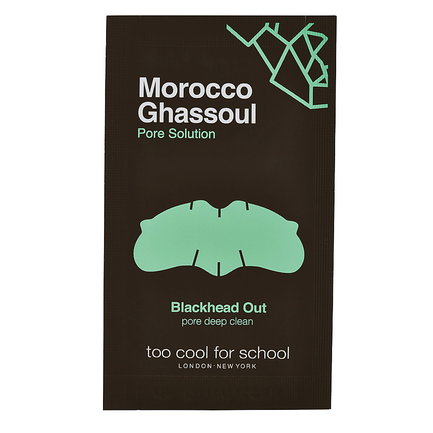 TOO COOL FOR SCHOOL Очищающие полоски для носа против черных точек Morocco Ghassoul – фото 1