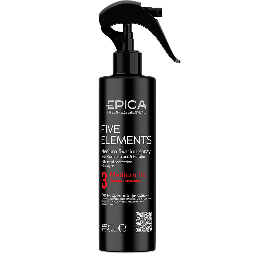 EPICA PROFESSIONAL Спрей для волос средней фиксации с термозащитным комплексом Five Elements – фото 2