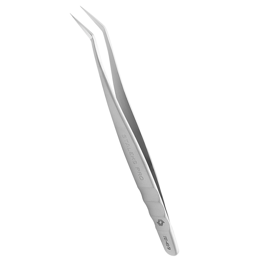 STALEKS Пинцет для ресниц Staleks Pro Expert 41 Type 9, (L-образный, 35) – фото 1