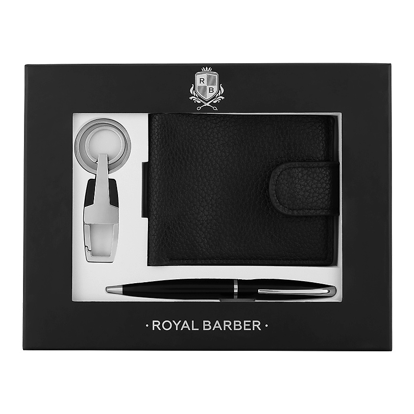 ROYAL BARBER Набор аксессуаров с кошельком, ручкой и брелоком – фото 1