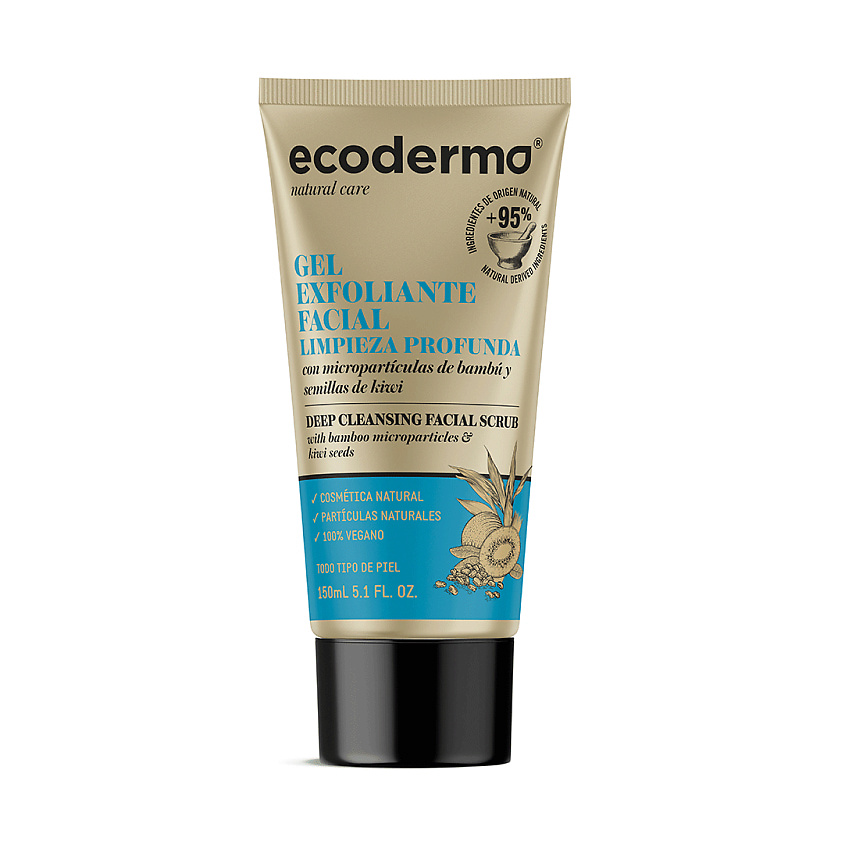 ECODERMA Гель для лица отшелушивающий и глубоко очищающий Deep Cleansing Facial Scrub – фото 1