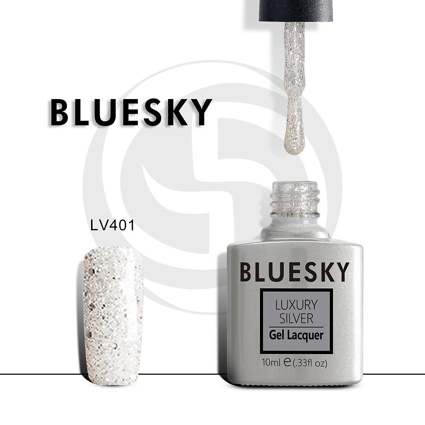BLUESKY Гель-лак Luxury Silver LV406 – фото 1