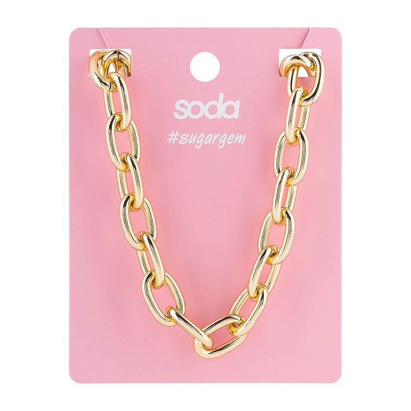 SODA Ожерелье CHAIN BIG GOLDEN COLOR #sugargem – фото 2