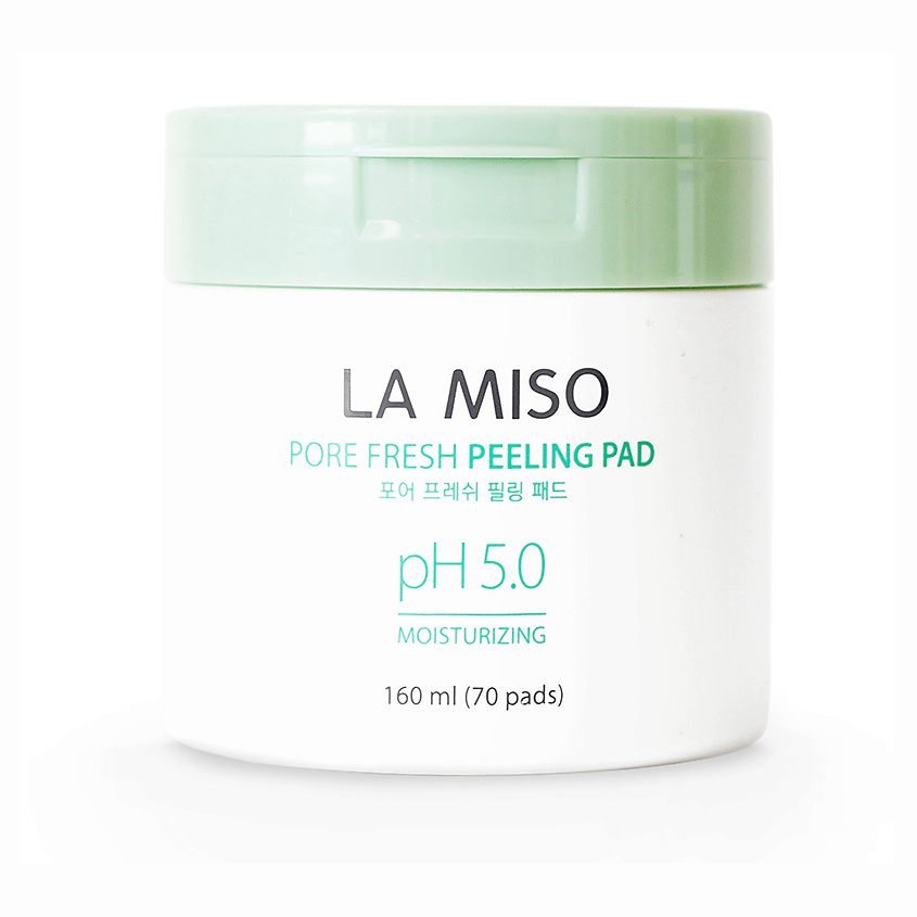 LA MISO Очищающие и отшелушивающие салфетки для лица рH 5.0 – фото 2