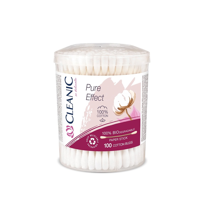 CLEANIC Pure Effect Ватные палочки гигиенические купить по цене 135₽ в ...