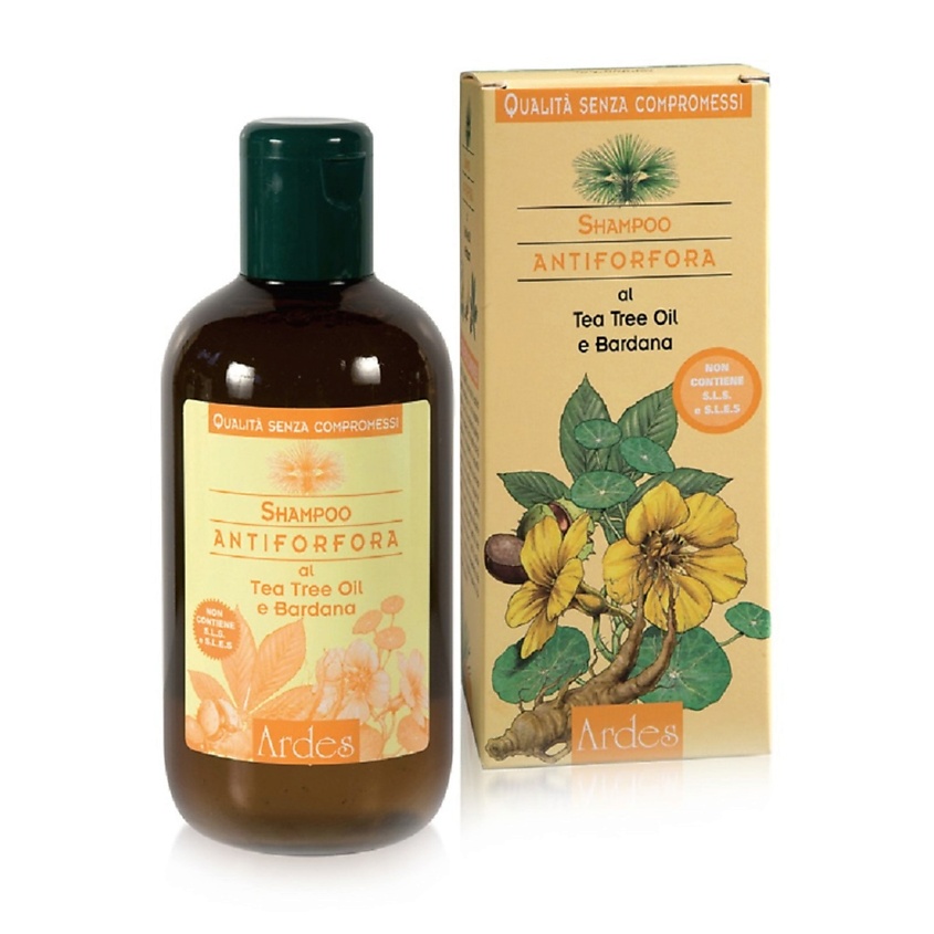 ARDES Шампунь от перхоти с маслом чайного дерева Shampoo Antiforfora al tea tree oil e bardana – фото 2