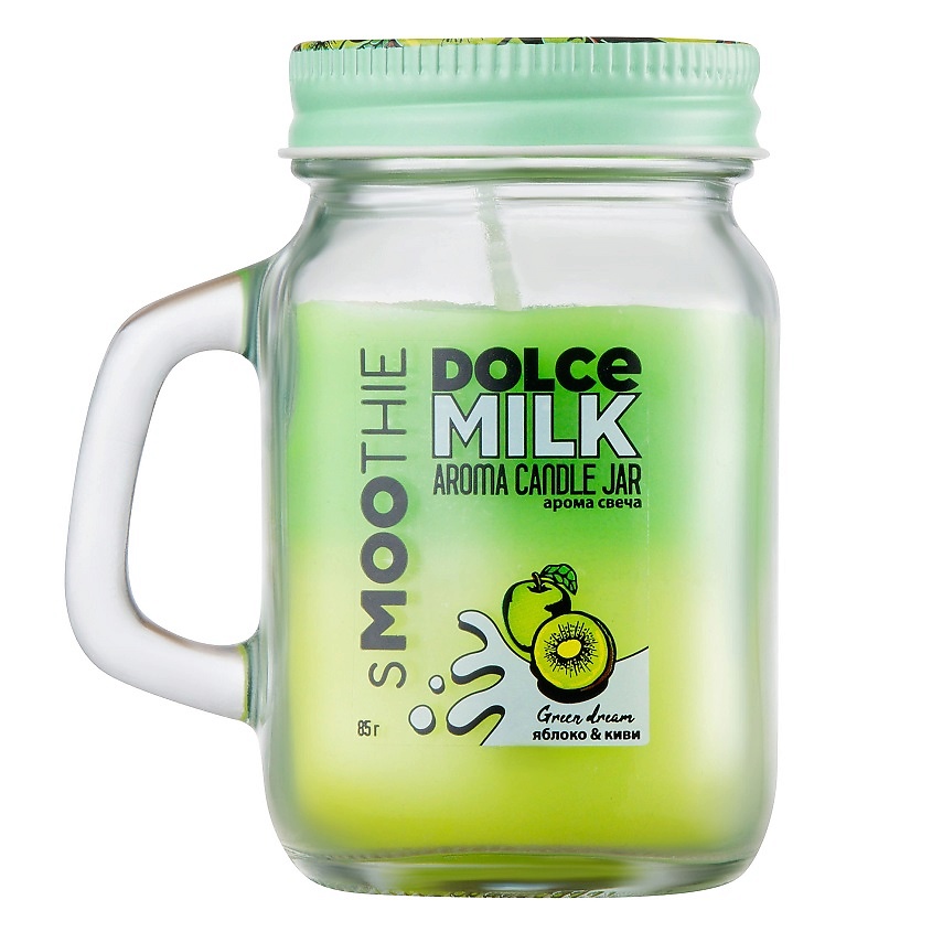 DOLCE MILK Свеча смузи "ГРИН ДРИМ" яблоко&киви – фото 1