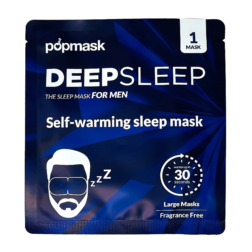 POPMASK Маска для глаз самонагревающаяся для мужчин "Глубокий сон" – фото 1