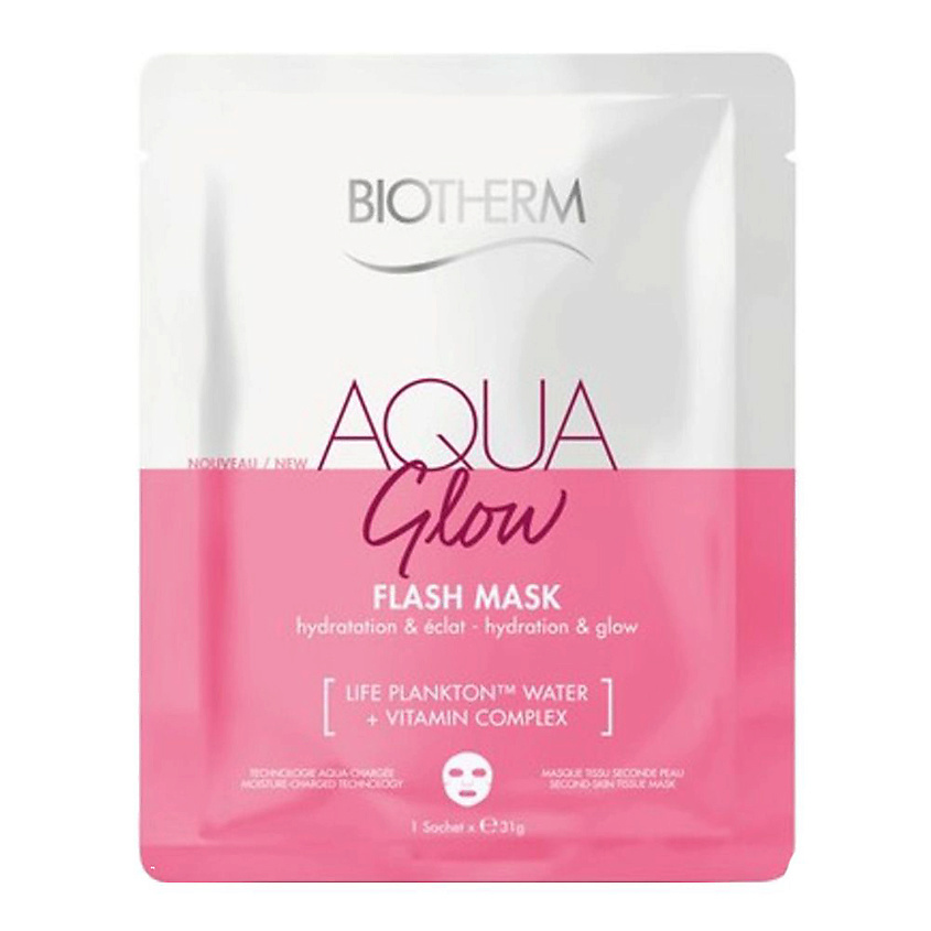 BIOTHERM Тканевая маска для лица Увлажнение и Сияние Aqua Glow – фото 1