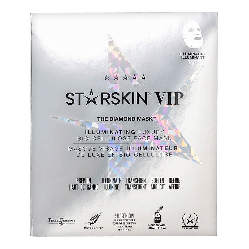 STARSKIN Маска для лица биоцеллюлозная придающая сияние "Сияющий бриллиант" – фото 1