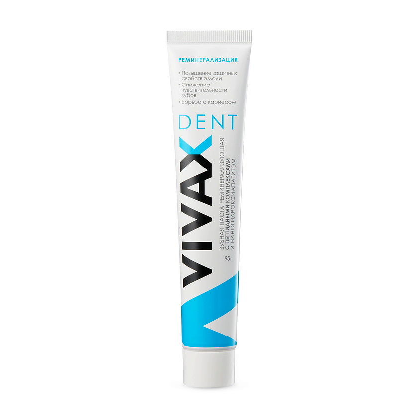 VIVAX Зубная паста реминерализирующая с пептидными комплексами и наногидроксиапатитом – фото 1
