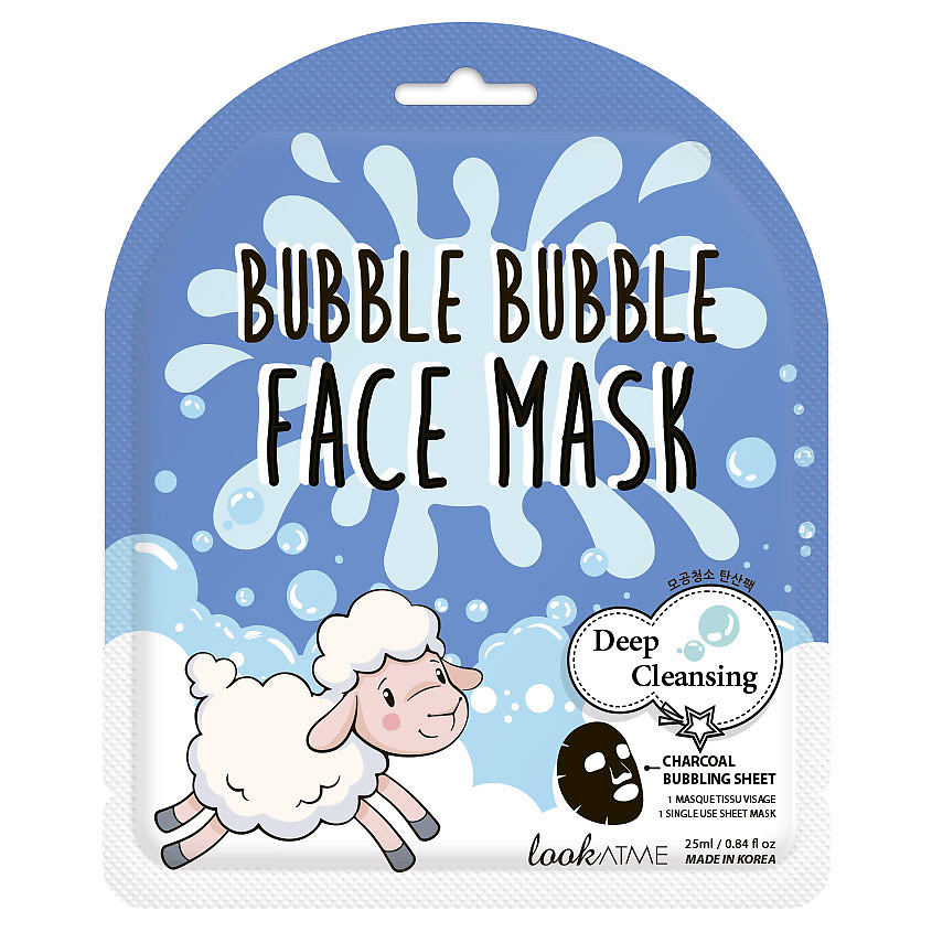 LOOK AT ME Маска для лица пузырьковая очищающая Bubble Bubble Face Mask – фото 2