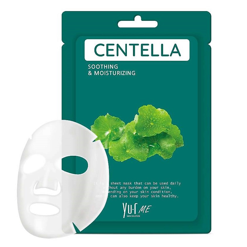 YU.R Тканевая маска для лица с экстрактом центеллы азиатской ME Centella Sheet Mask – фото 2