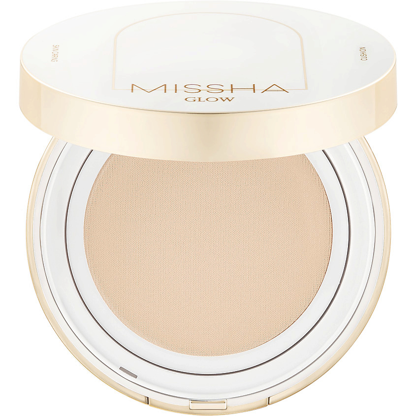 MISSHA Тональный кушон Glow Cushion "Прозрачное свечение", тон 21N, 14 г – фото 1