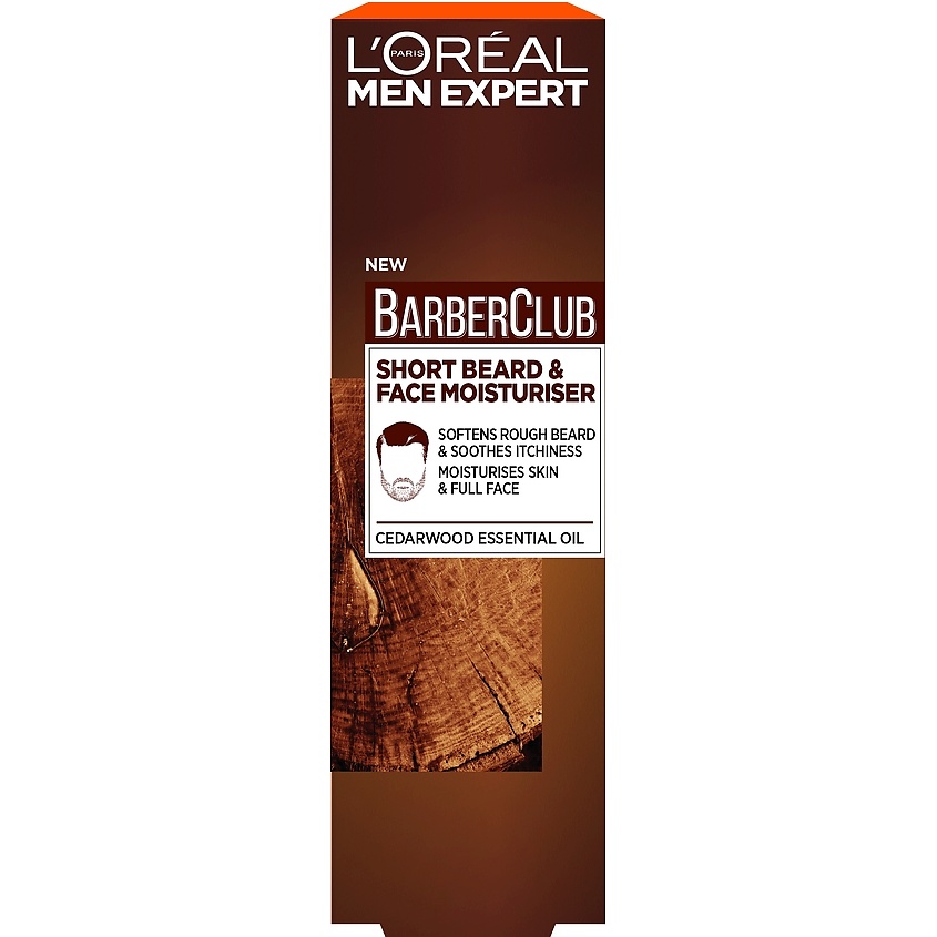 L'OREAL PARIS Крем-гель для короткой бороды, с маслом кедрового дерева Men Expert Barber Club Short Beard & Face Moisturiser – фото 1