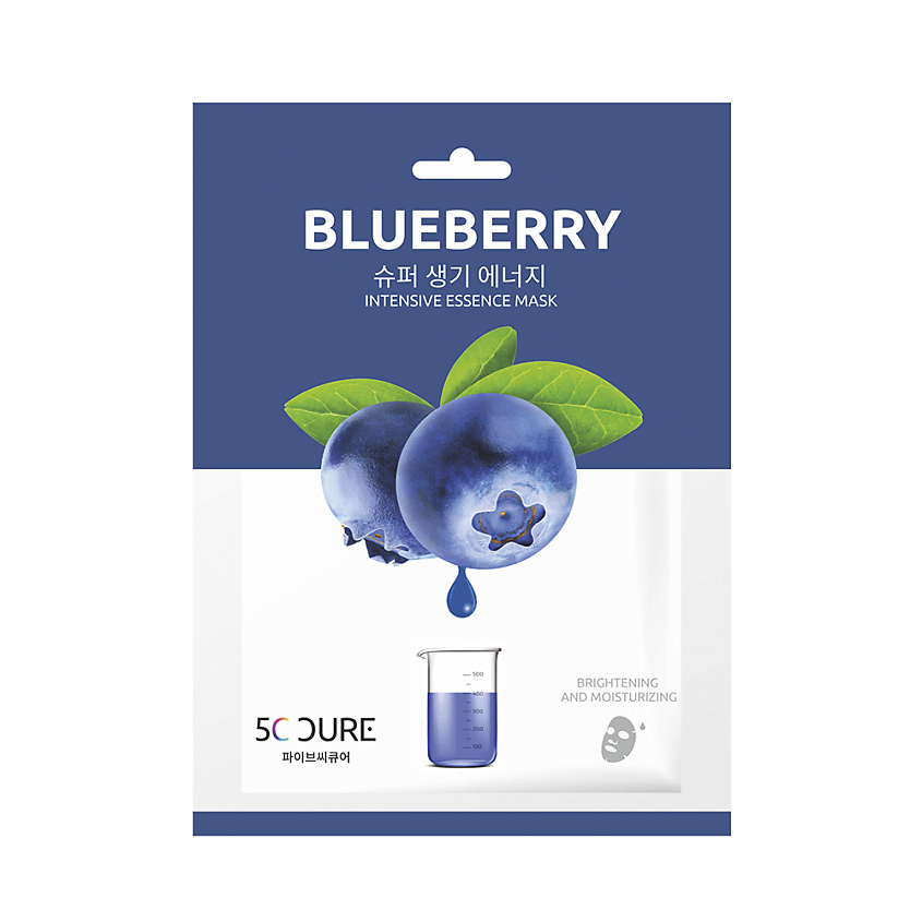 JKOSMEC 5C CURE Тканевая маска для лица с экстрактом черники – фото 2
