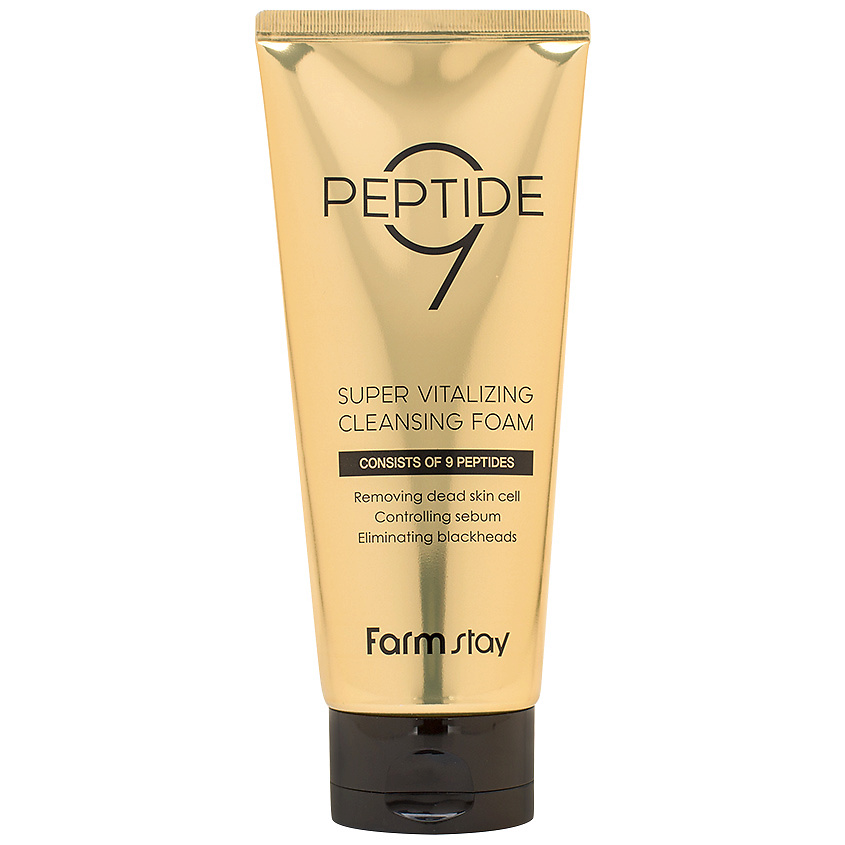 FARMSTAY Пенка для лица очищающая омолаживающая с комплексом из 9 пептидов Peptide9 Super Vitalizing Cleansing Foam – фото 1