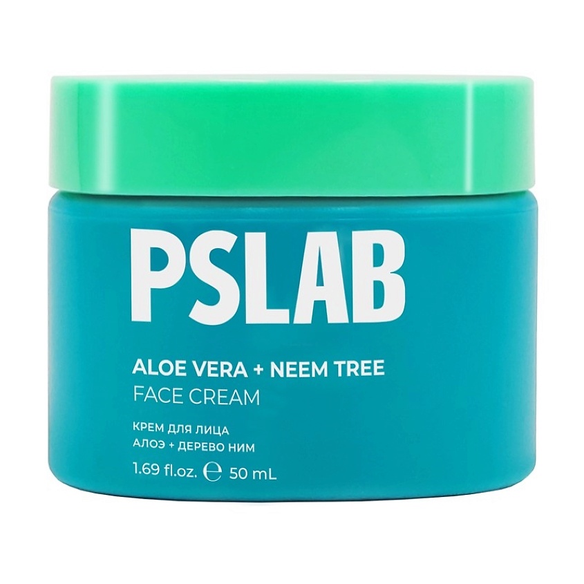 PS.LAB Крем для лица с комплексом алоэ + дерево ним Aloe Vera + Neem Tree Face Cream – фото 1
