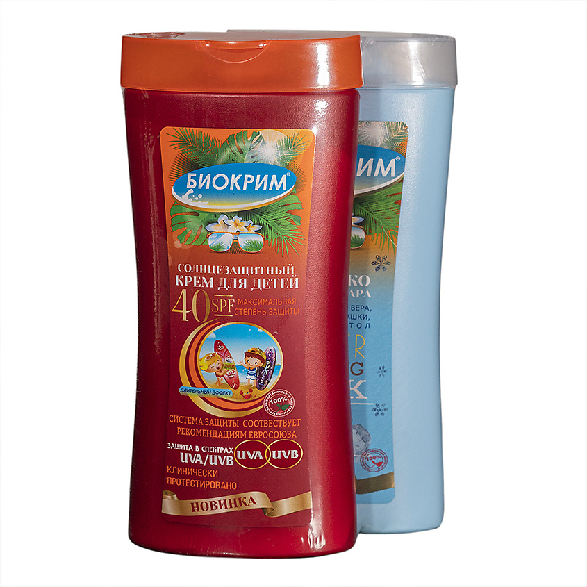 БИОКРИМ Набор Детский солнцезащитный крем SPF40 + Молочко после загара – фото 2