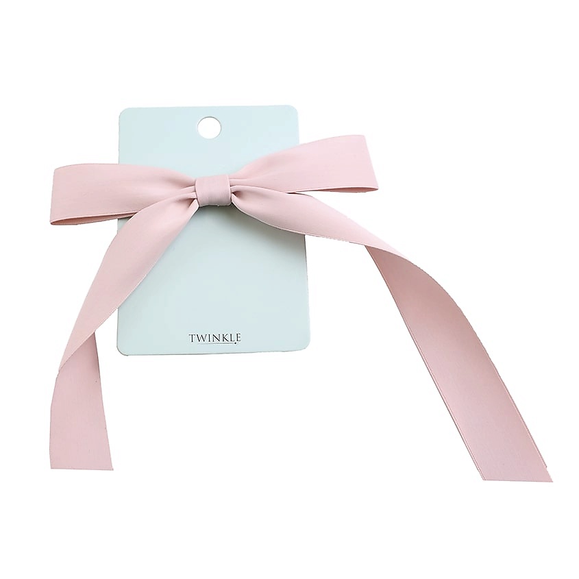 TWINKLE Резинка для волос с бантом Pink Satin – фото 2
