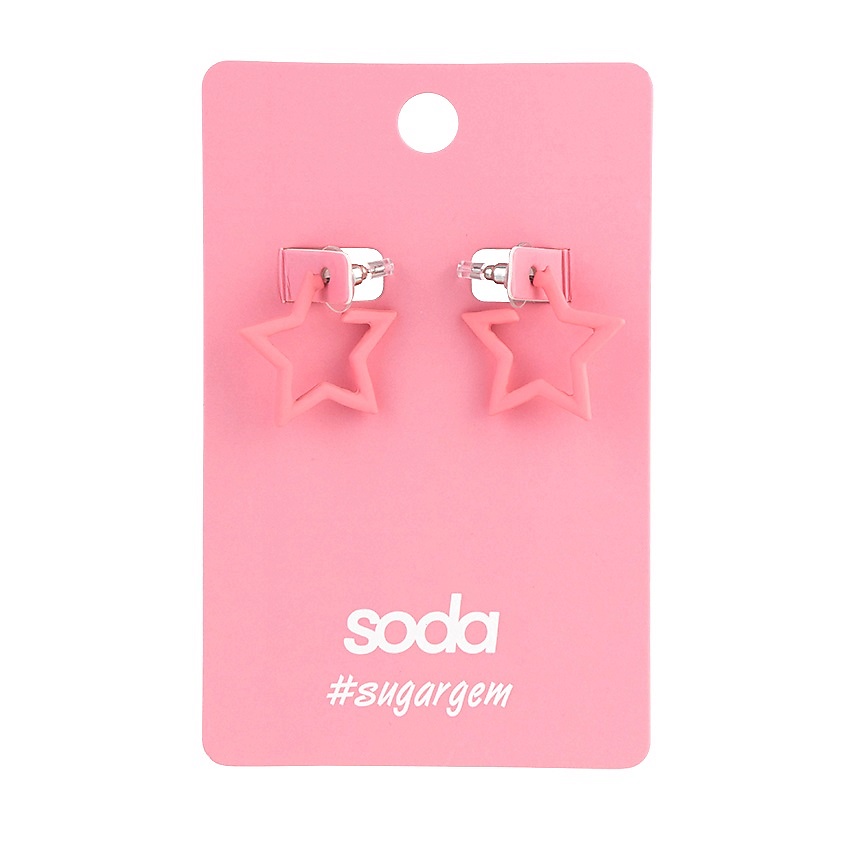 SODA Серьги PINK STARS #sugargem – фото 2