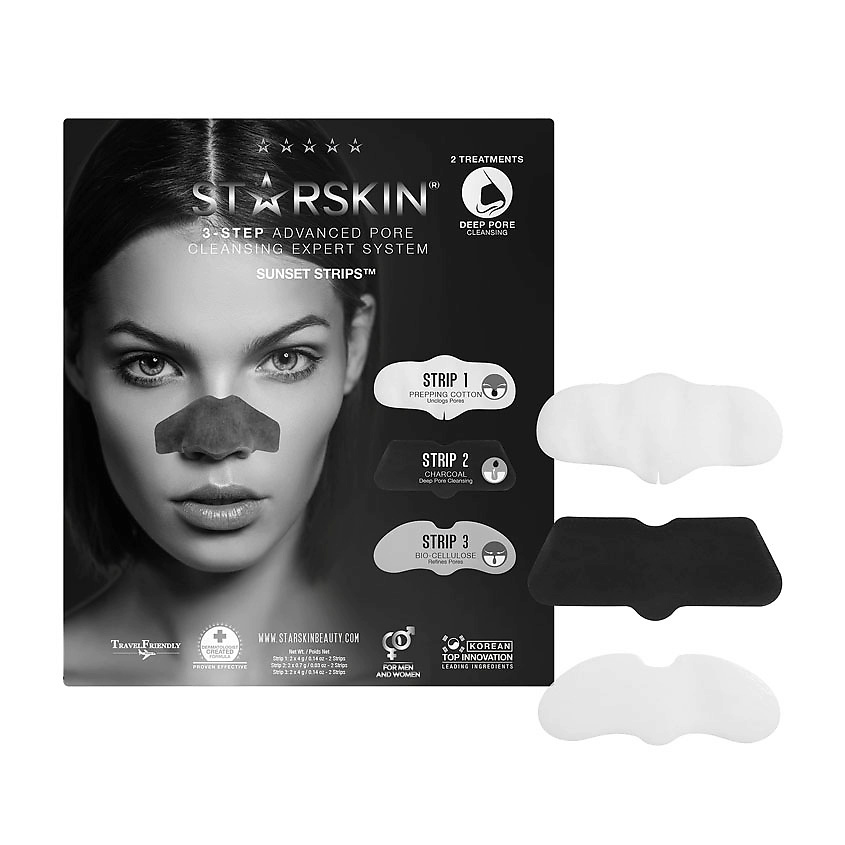 STARSKIN Маска для носа для избавления от черных точек трехэтапная – фото 1