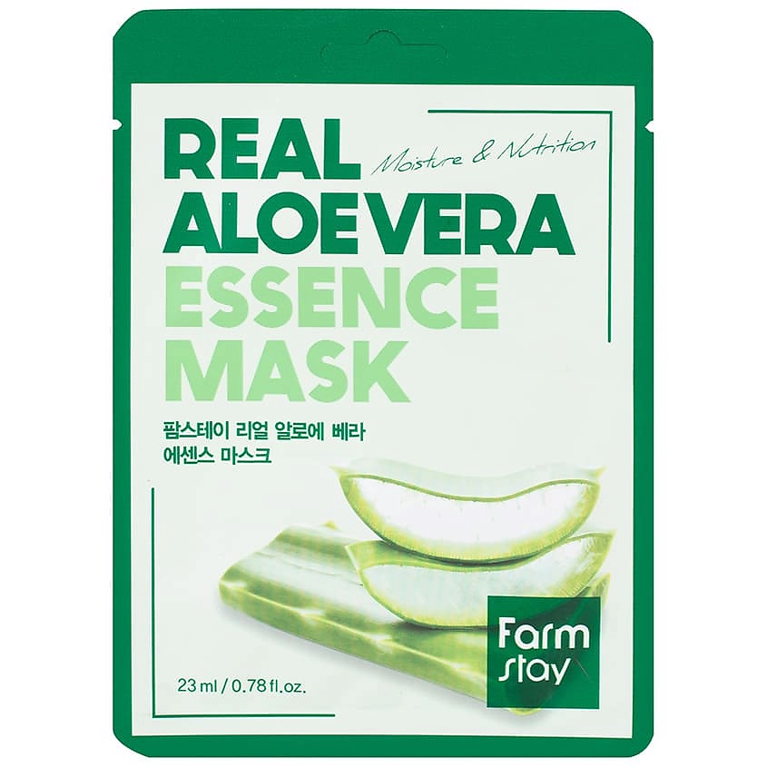 FARMSTAY Маска для лица тканевая с экстрактом алоэ Real Aloe Vera Essence Mask – фото 1