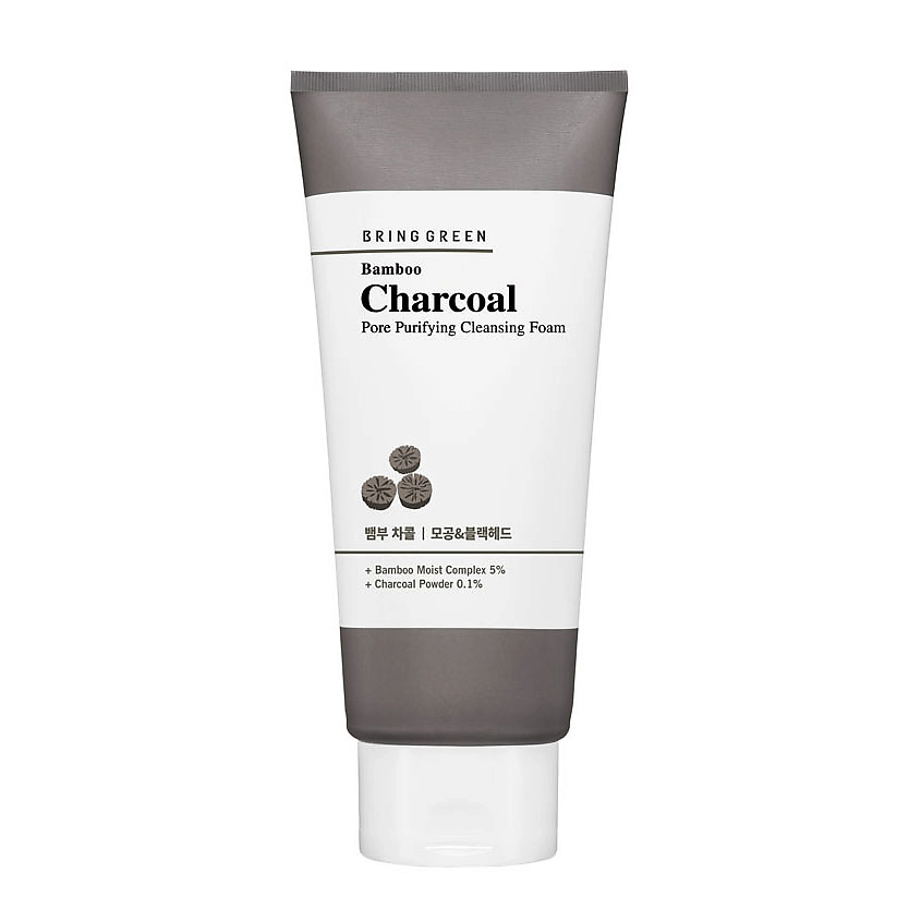 BRING GREEN Пенка для умывания очищающая поры с бамбуковым углем Bamboo Charcoal Pore Purifying Cleansing Foam – фото 1