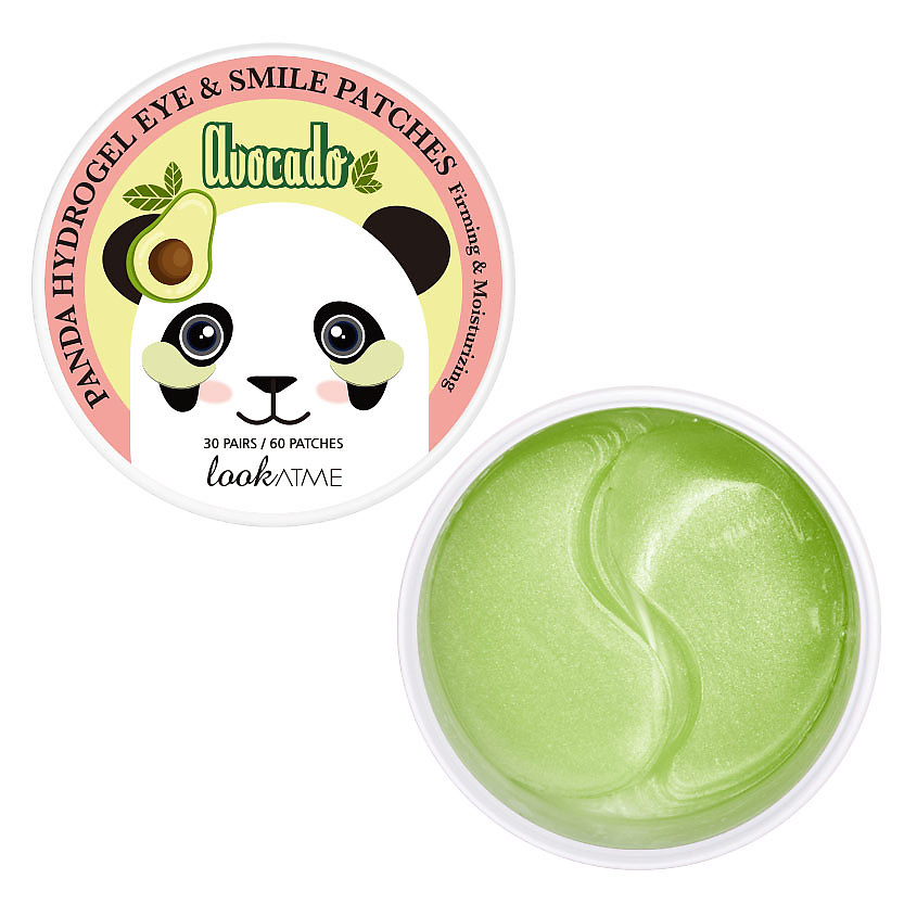 LOOK AT ME Патчи для глаз гидрогелевые c экстрактом авокадо Panda Hydrogel Eye & Smile Patches Avocado – фото 2