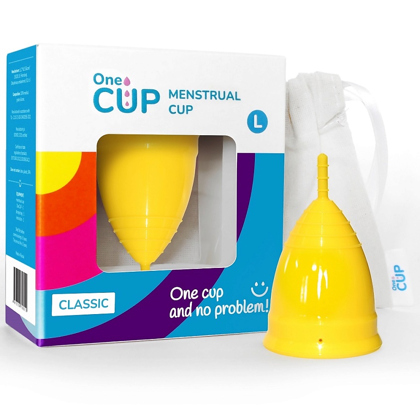 ONECUP Менструальная чаша Classic желтая размер L – фото 1