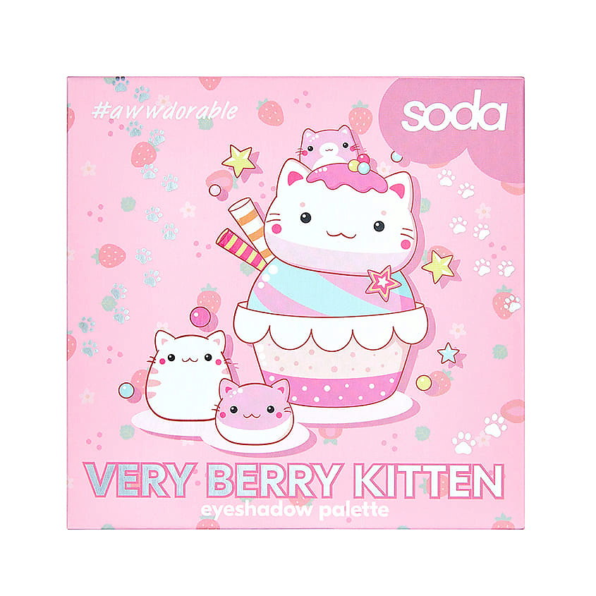SODA Палетка теней Very Berry Kitten #awwdorable – фото 1