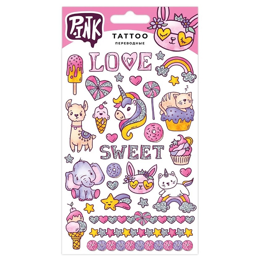 P.INK Наклейки-тату переводные Единороги и  сладости – фото 2