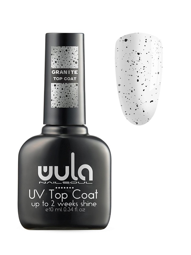 WULA NAILSOUL Верхнее покрытие с эффектом Granite White Top Coat – фото 2