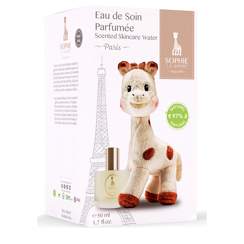 SOPHIE LA GIRAFE Набор Eau De Soin Parfumee c мягкой игрушкой – фото 1