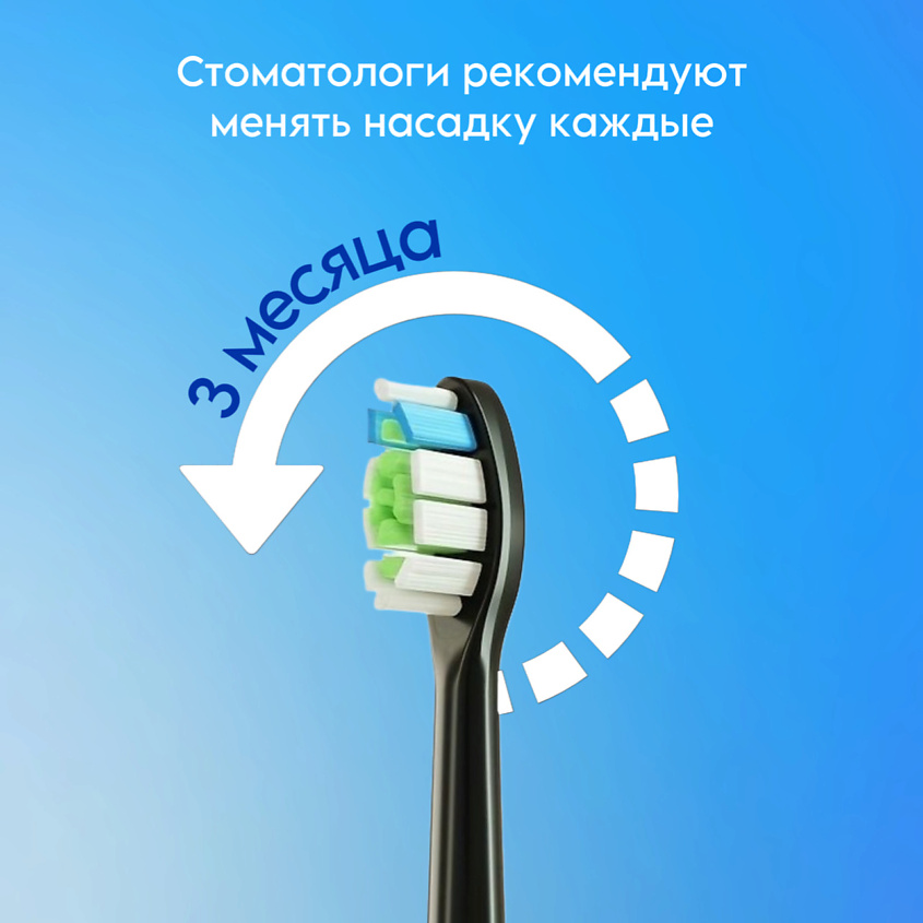 КЕО КЕО Сменные насадки для электрической звуковой щетки белые 3 шт – фото 3