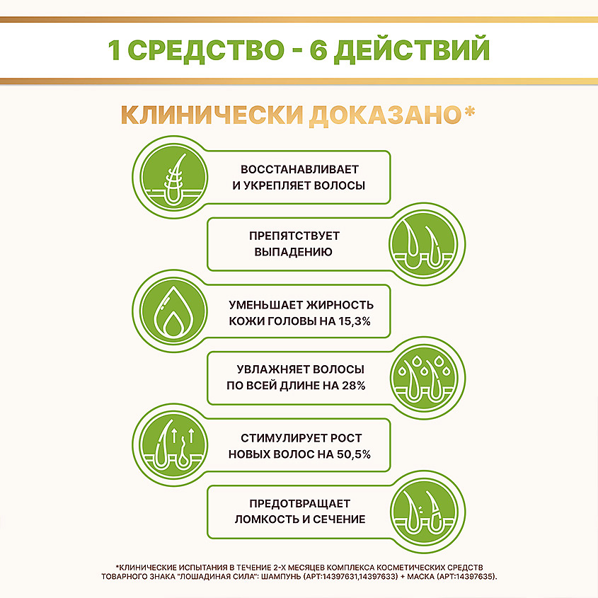 ЛОШАДИНАЯ СИЛА Шампунь-кондиционер для волос с коллагеном и ланолином, от выпадения, для роста и укрепления волос – фото 3