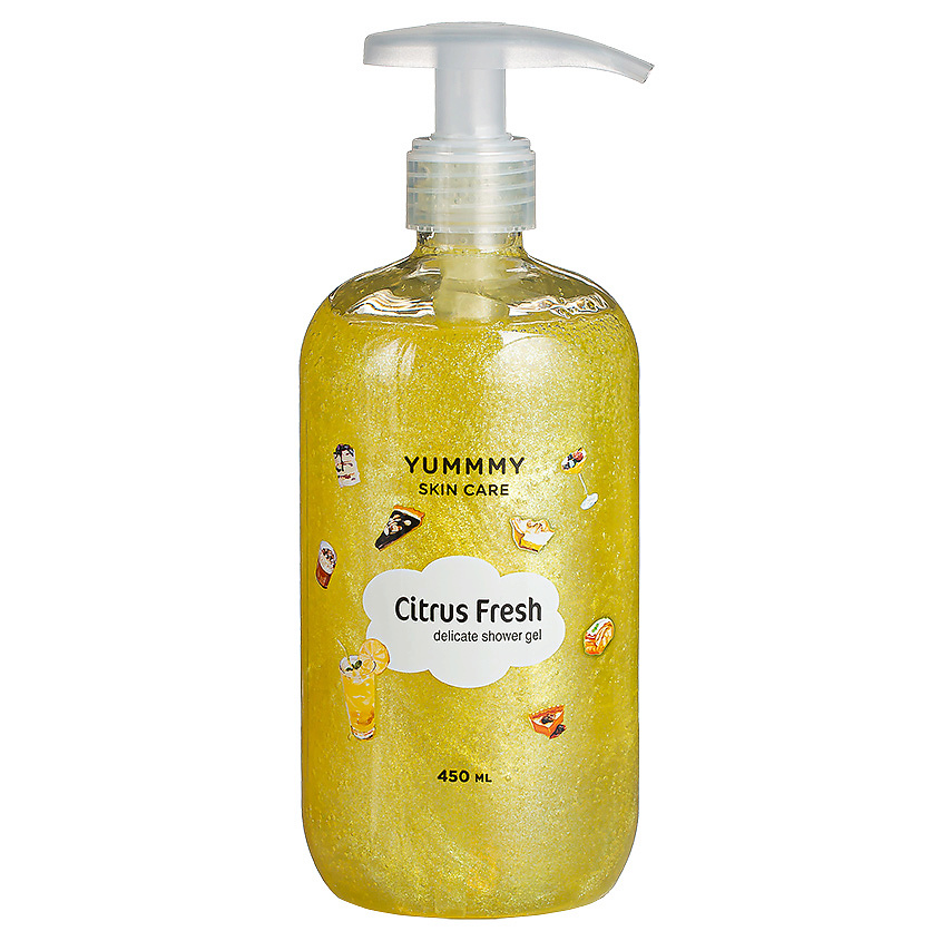 YUMMMY Гель для душа с блестками Citrus Fresh – фото 1